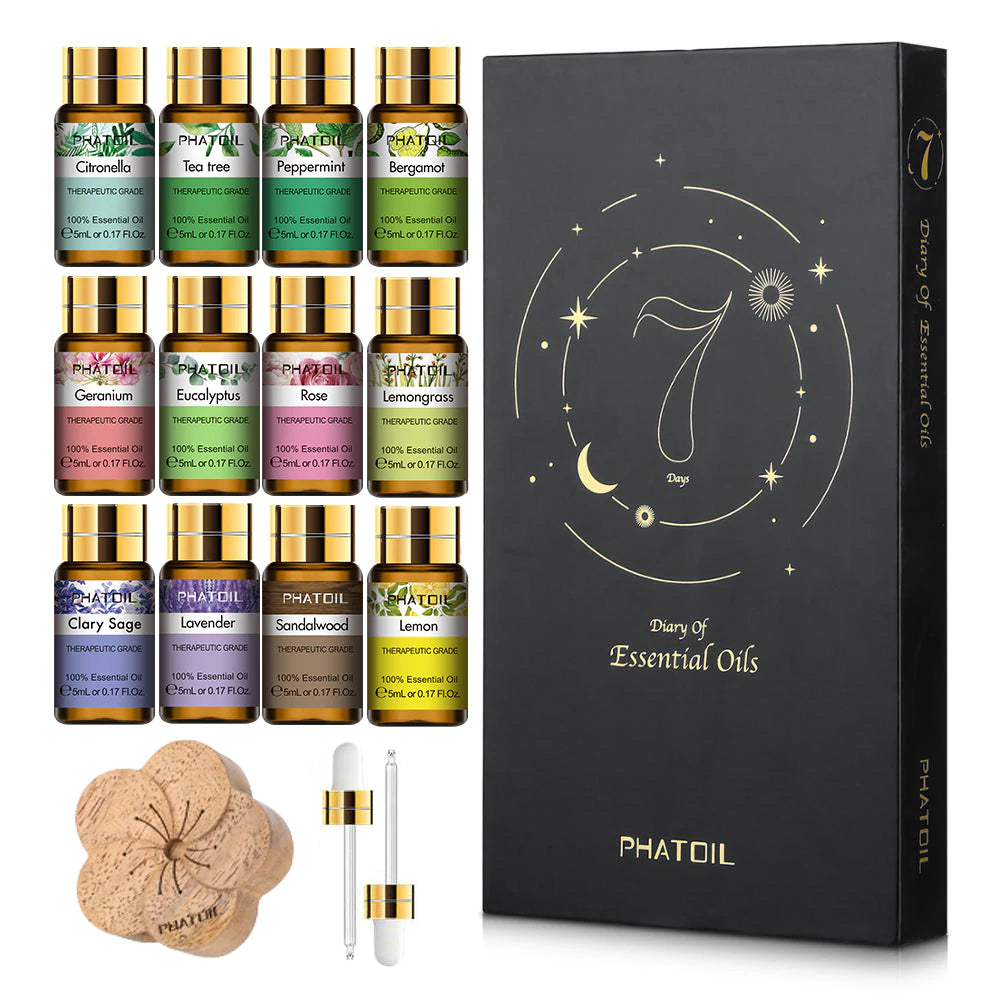 Aroma Gift Set- 12 Premium Essential Oils