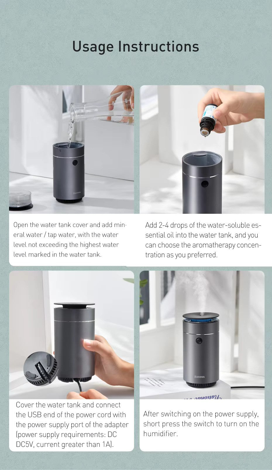 Stylish Aromatherapy Diffuser & Humidifier