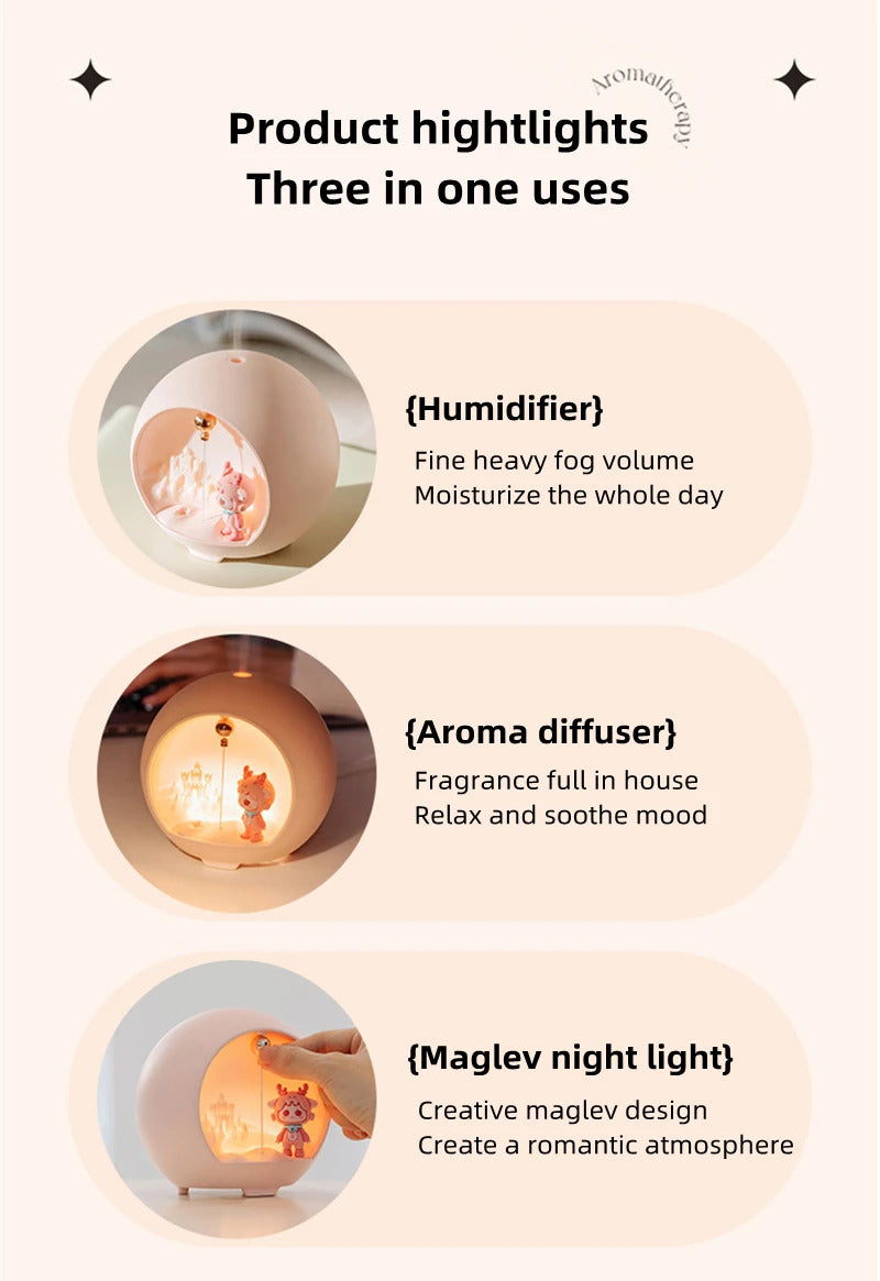 Maglev Night Lamp / Aromatherapy Diffuser & Humidifier