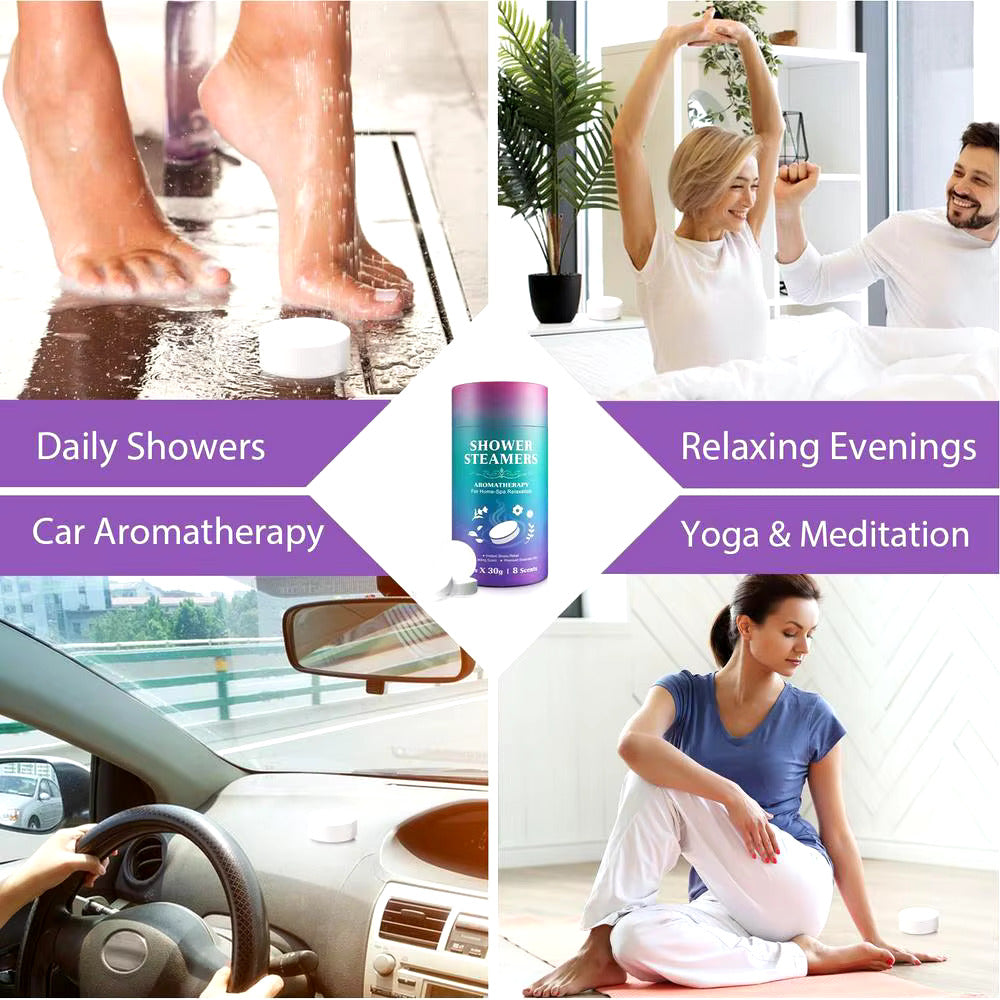 Aroma Shower Steamers (8 Scents) -Premium Essential Oils