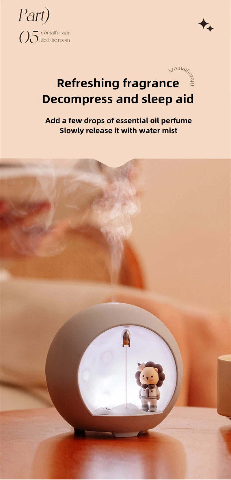 Maglev Night Lamp / Aromatherapy Diffuser & Humidifier