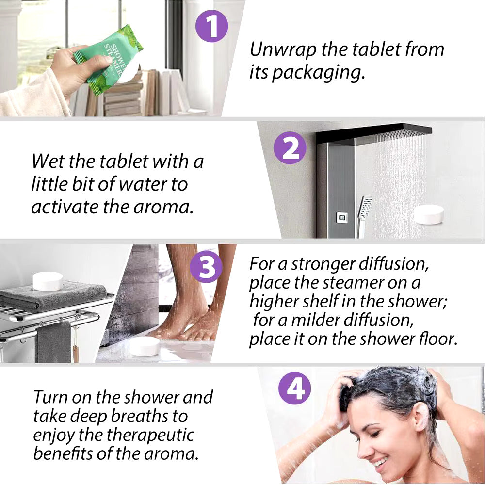 Aroma Shower Steamers (8 Scents) -Premium Essential Oils