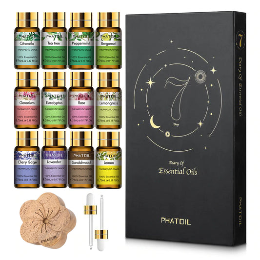 Aroma Gift Set- 12 Premium Essential Oils